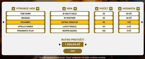 Bonanza Apollo games – sestavení bonusu