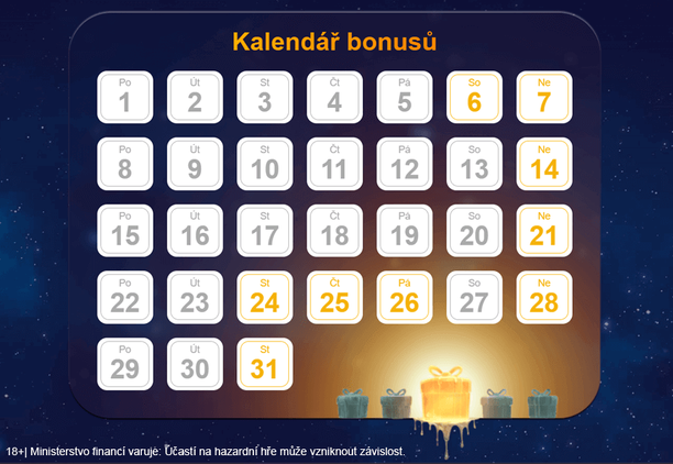 Otevřete si každý den nové políčko v&nbsp;adventním kalendáři ve Forbes casinu